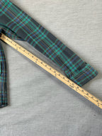 RVCA Men's Long Sleeve Button Up Flannel Shirt in Green and Blue.