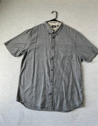 Vans Men's Short Sleeve Button Down Slate Blue Shirt. Size XL
