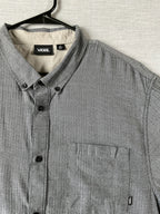 Vans Men's Short Sleeve Button Down Slate Blue Shirt. Size XL