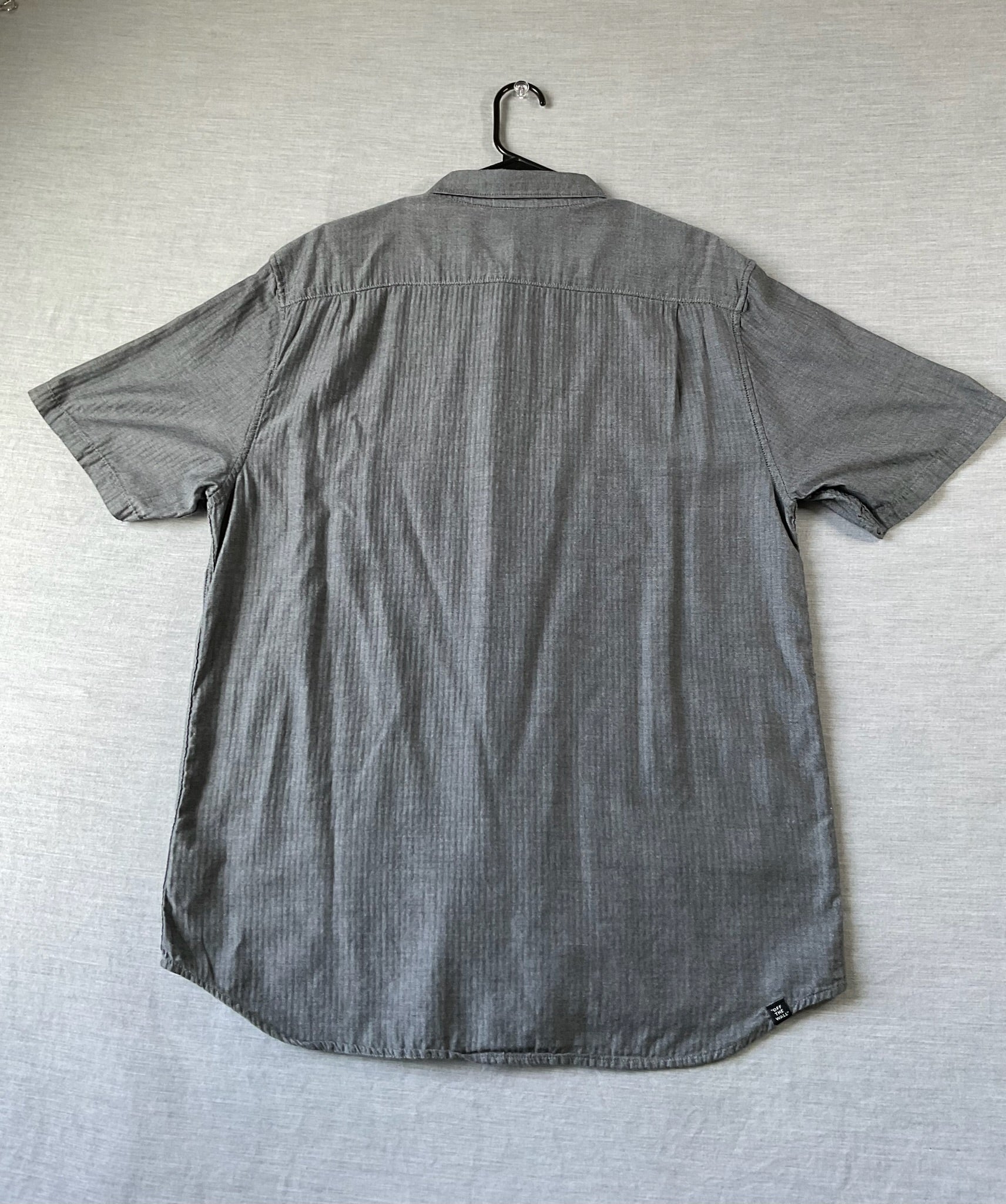 Vans Men's Short Sleeve Button Down Slate Blue Shirt. Size XL