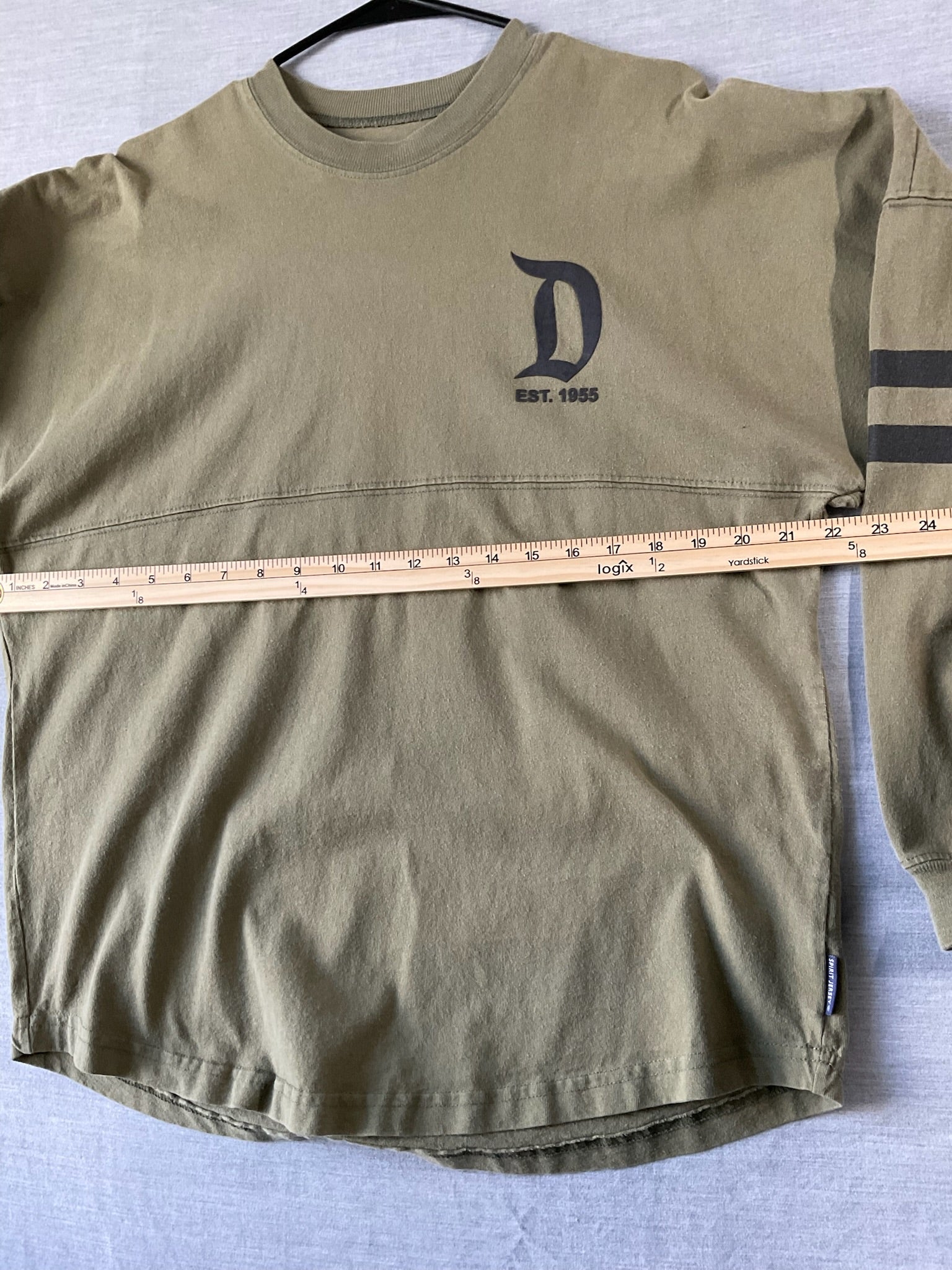 Disneyland Resort Spirit Jersey Long Sleeve Shirt in Olive Green