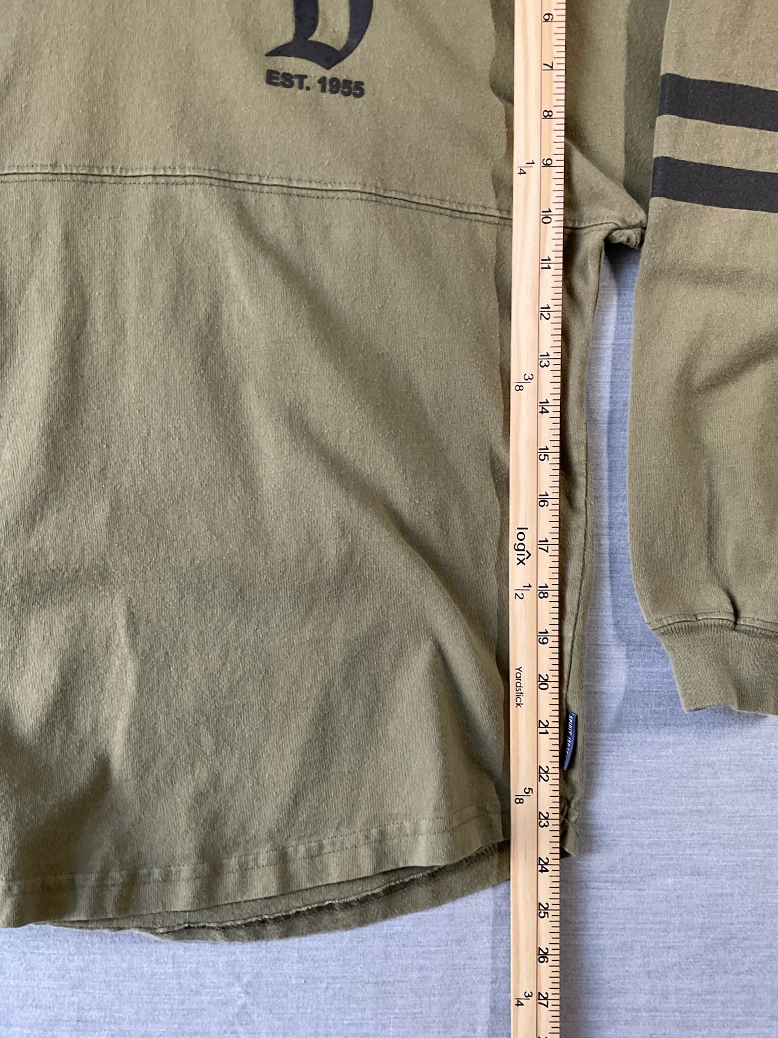 Disneyland Resort Spirit Jersey Long Sleeve Shirt in Olive Green