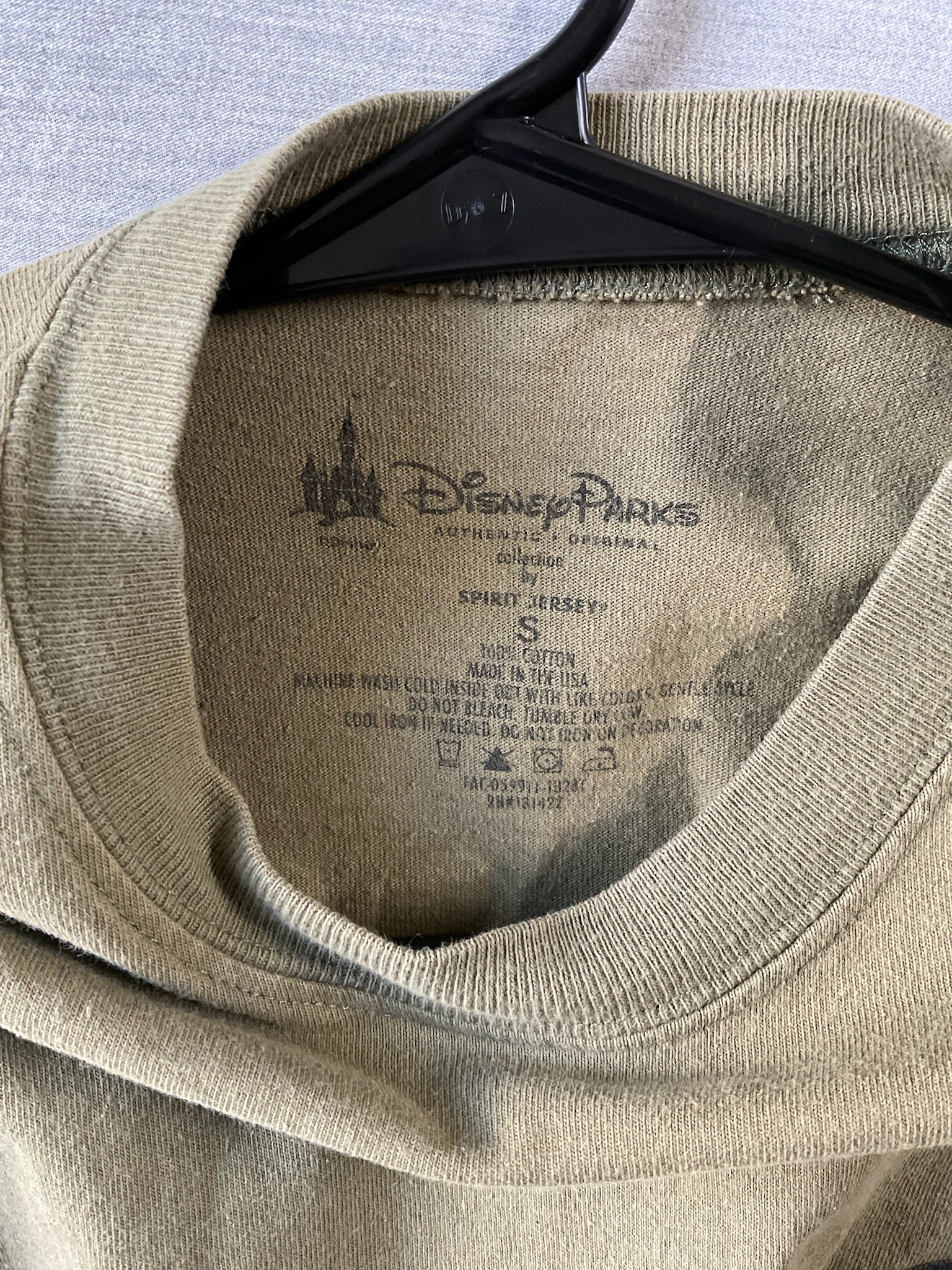 Disneyland Resort Spirit Jersey Long Sleeve Shirt in Olive Green