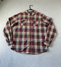 Fox Men's Long Sleeve Button Up Shirt Brown, Tan, Maroon.