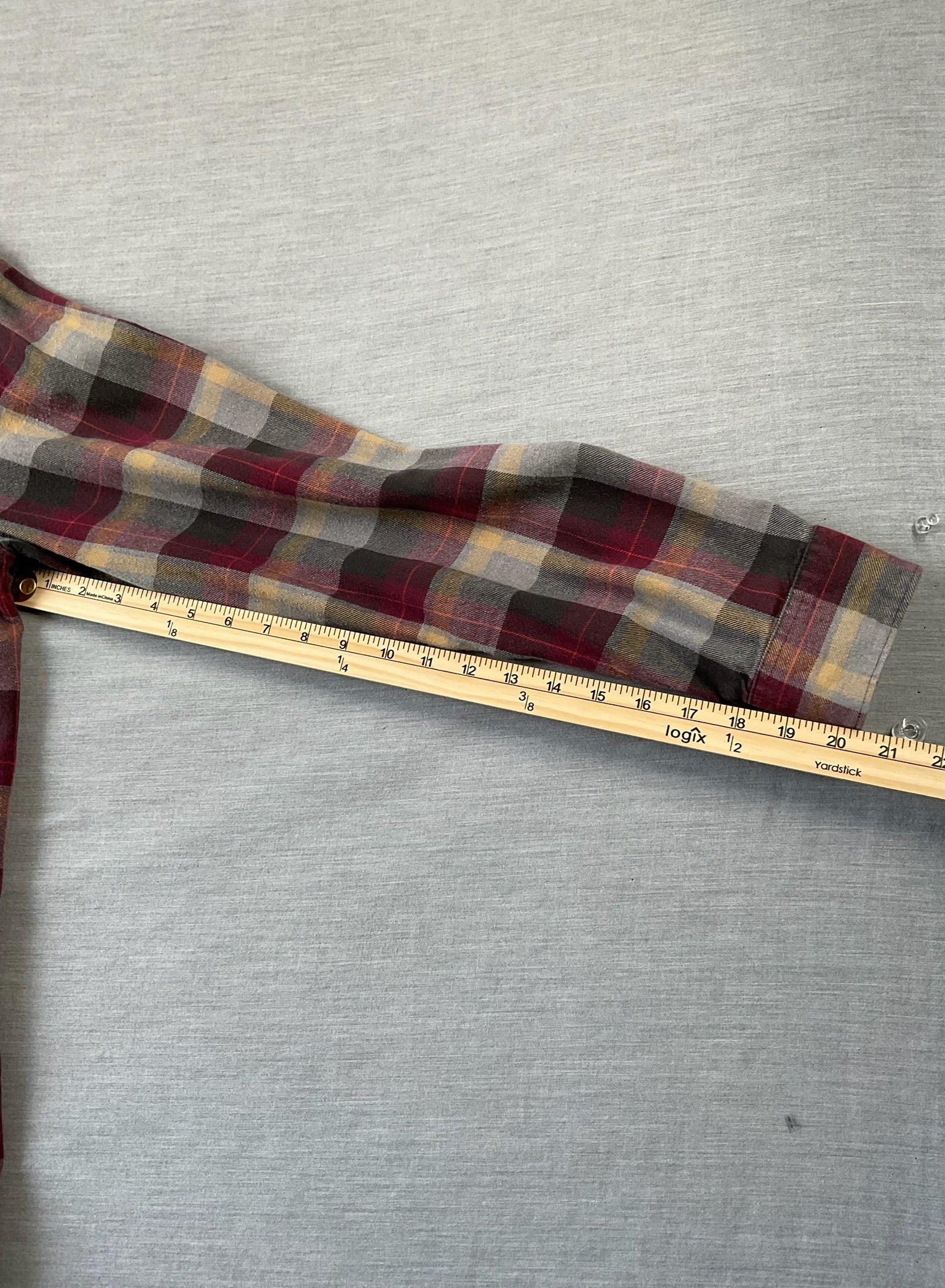Fox Men's Long Sleeve Button Up Shirt Brown, Tan, Maroon.
