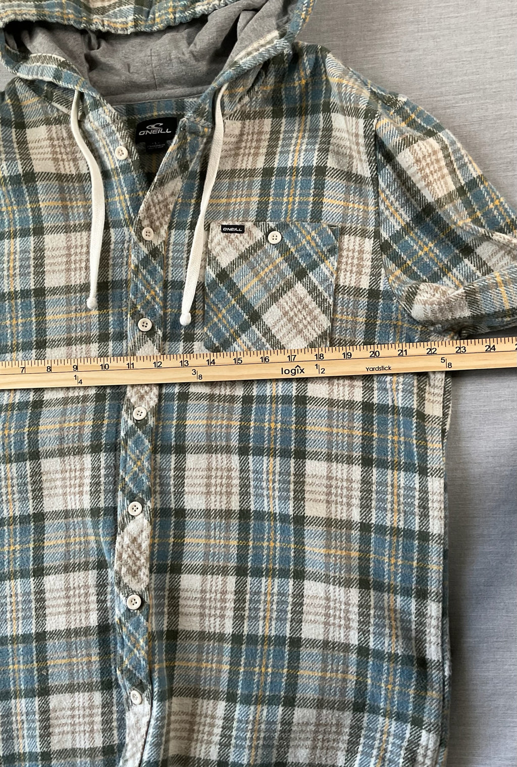 O'Neill Men's Long Sleeve Button Up Flannel Shirt Hoodie