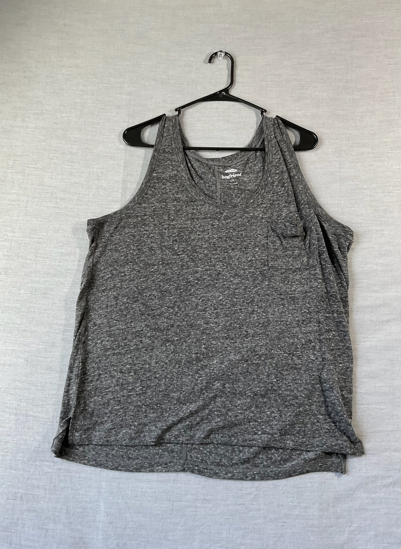 Old Navy Women's Gray Over-sized Tank-top with pocket