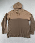 Volcom Men's Long Sleeve Hooded Thermal Shirt in Two Tone Brown XL