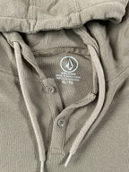 Volcom Men's Long Sleeve Hooded Thermal Shirt in Two Tone Brown XL