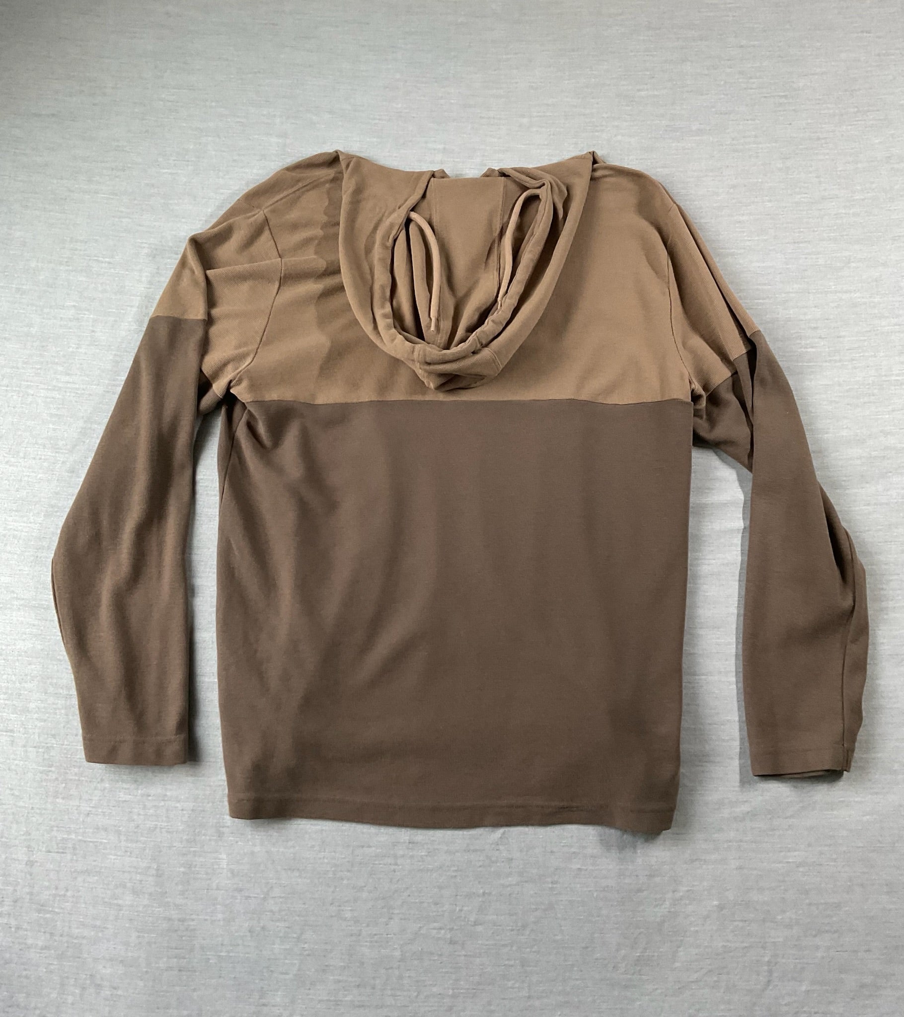 Volcom Men's Long Sleeve Hooded Thermal Shirt in Two Tone Brown XL