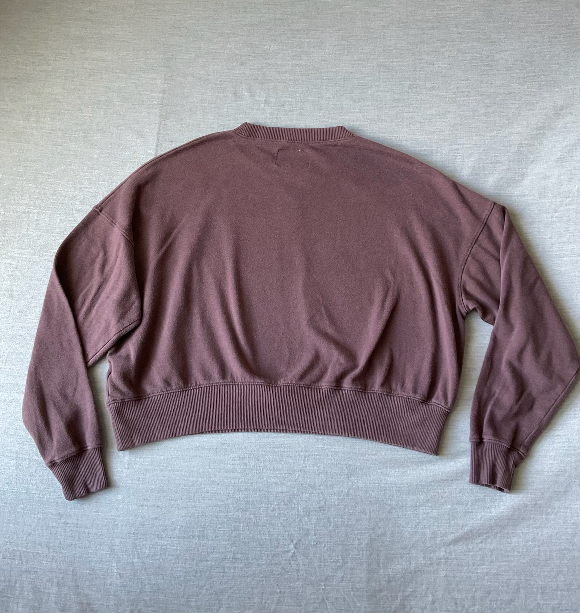 Aeropostale Women's Graphic Crew Neck Sweatshirt - Maroon Austin Print
