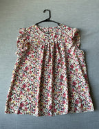 Women's Ruffle Flower Print Shirt Size X Large