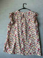 Women's Ruffle Flower Print Shirt Size X Large