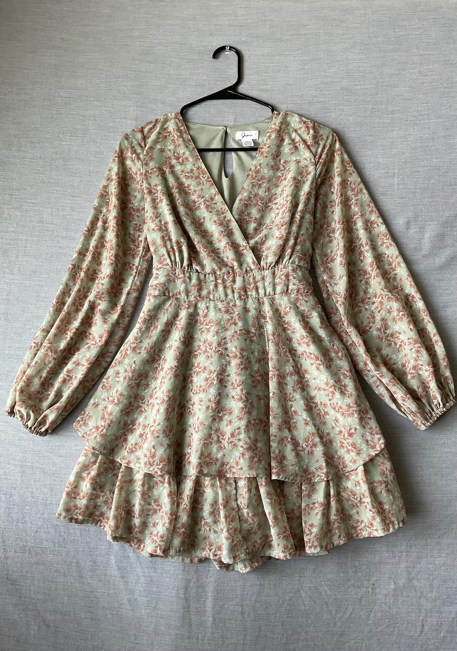 Japna Women's Floral Dress in Sage Green Size Small