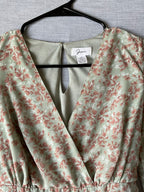 Japna Women's Floral Dress in Sage Green Size Small