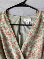 Japna Women's Floral Dress in Sage Green Size Small