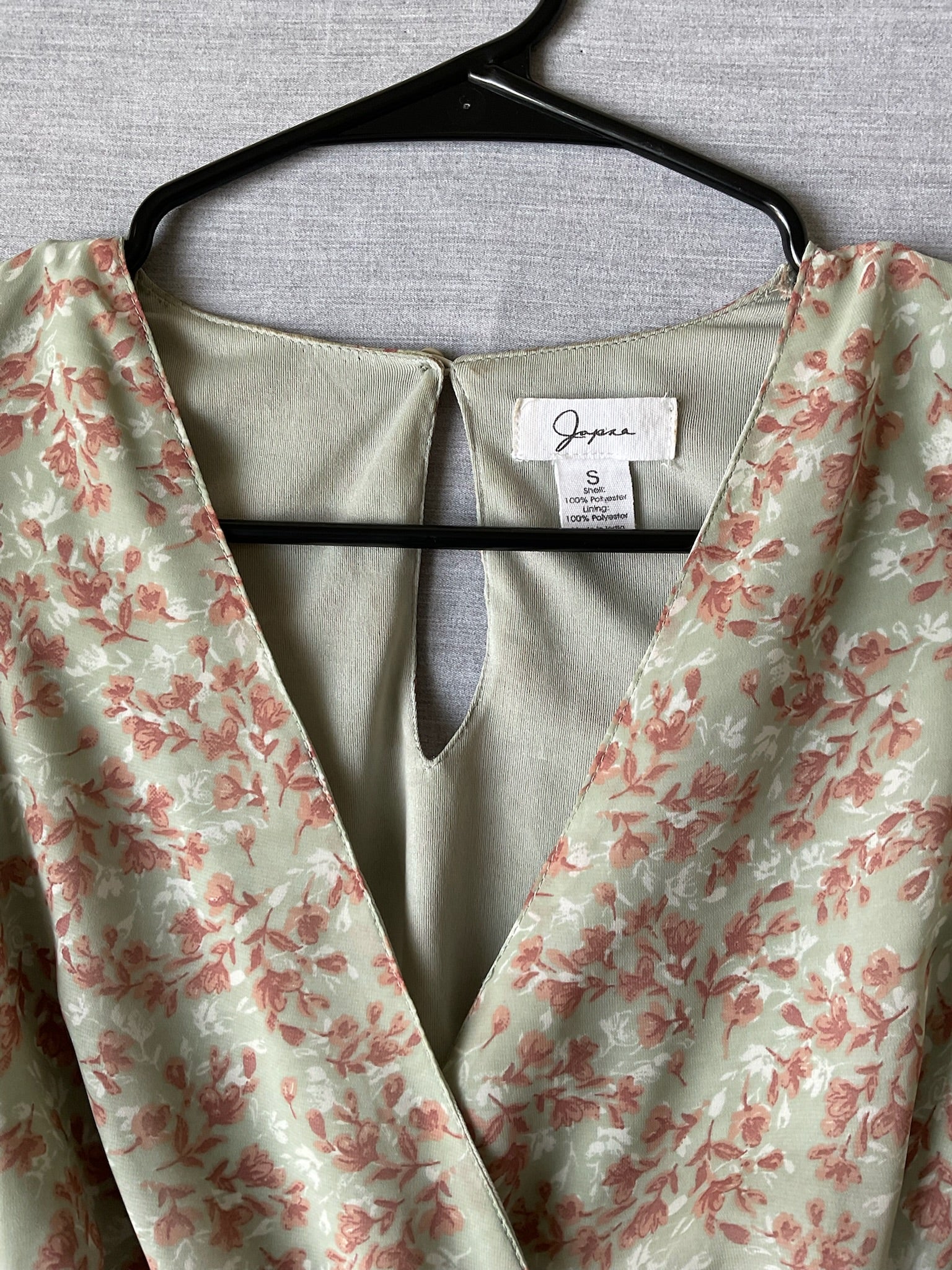 Japna Women's Floral Dress in Sage Green Size Small