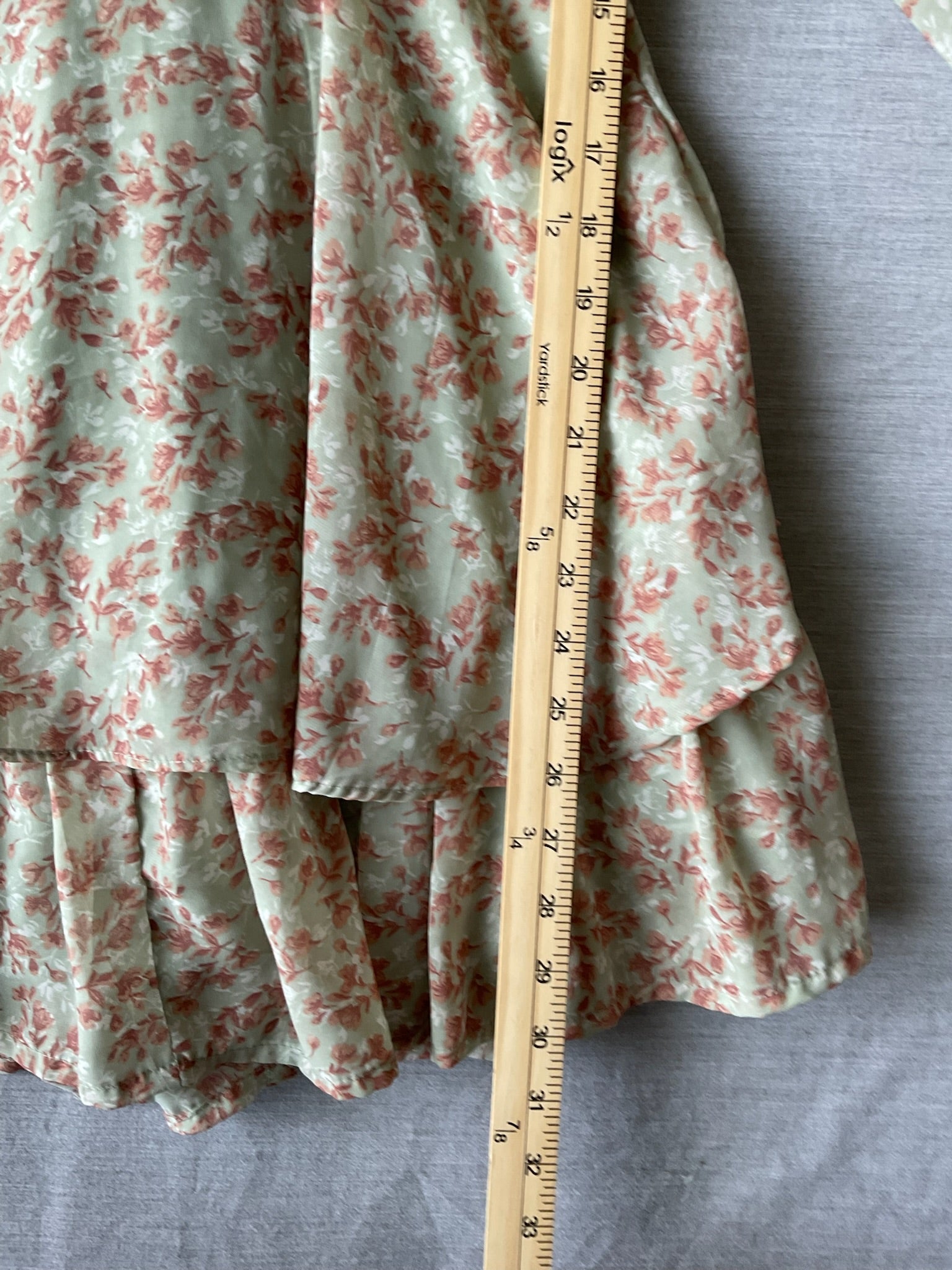 Japna Women's Floral Dress in Sage Green Size Small