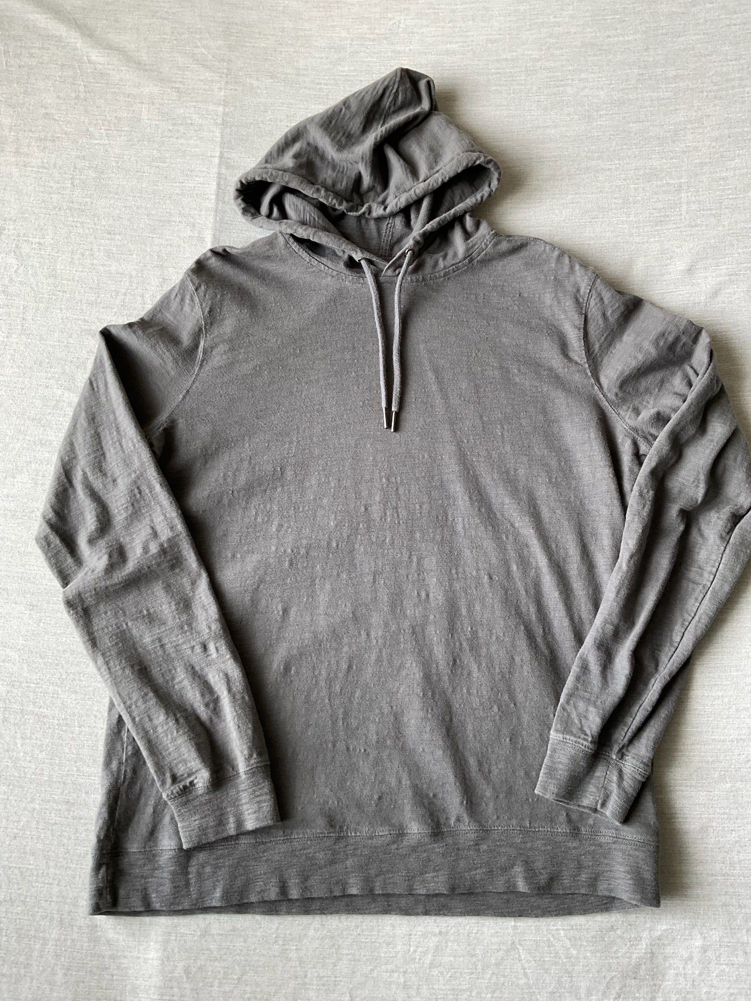 George Men’s Lightweight Long Sleeve Hoodie in Heather Gray (Size Small)