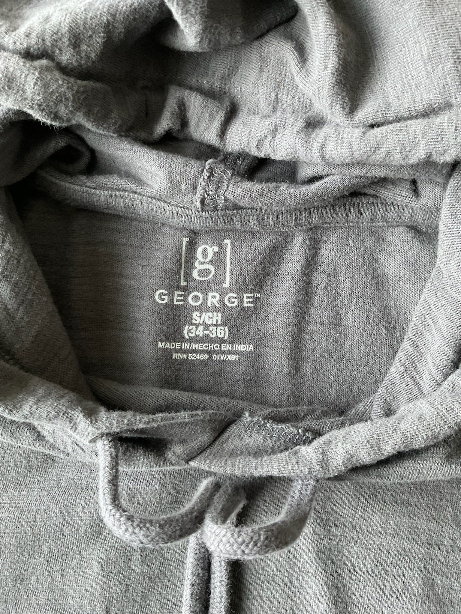 George Men’s Lightweight Long Sleeve Hoodie in Heather Gray (Size Small)