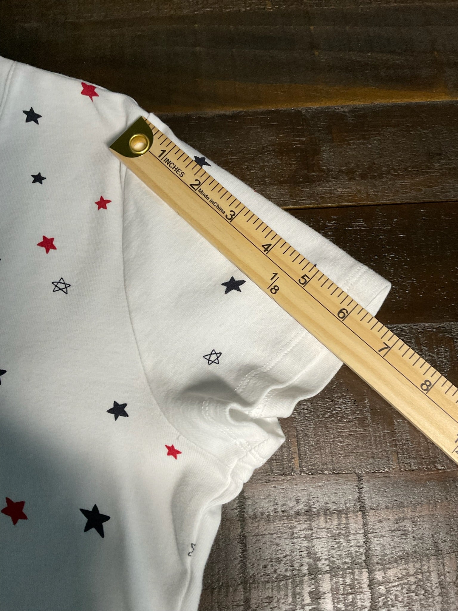 Tommy Hilfiger Women’s Star Print Short Sleeve Tee – White, Size Large