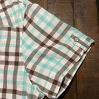 Urban Pipeline Men's  Short Sleeve Button Up Plaid Shirt. Size Medium