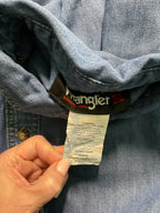 Wrangler Riggs Men's Long Sleeve Button Up Denim Shirt. Size Large