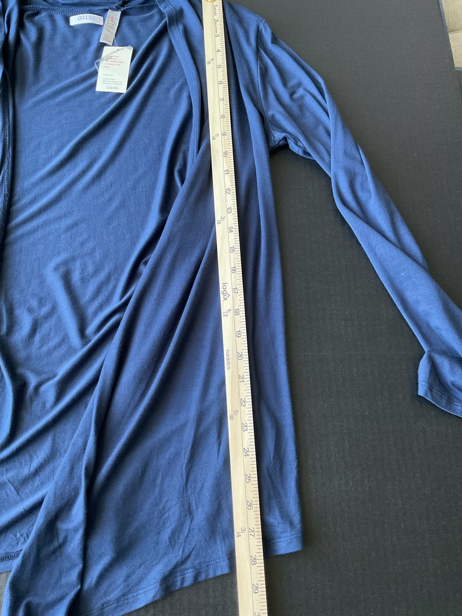 Simlu Women’s Long Sleeve Cardigan in a classic Navy Blue (Size Large)