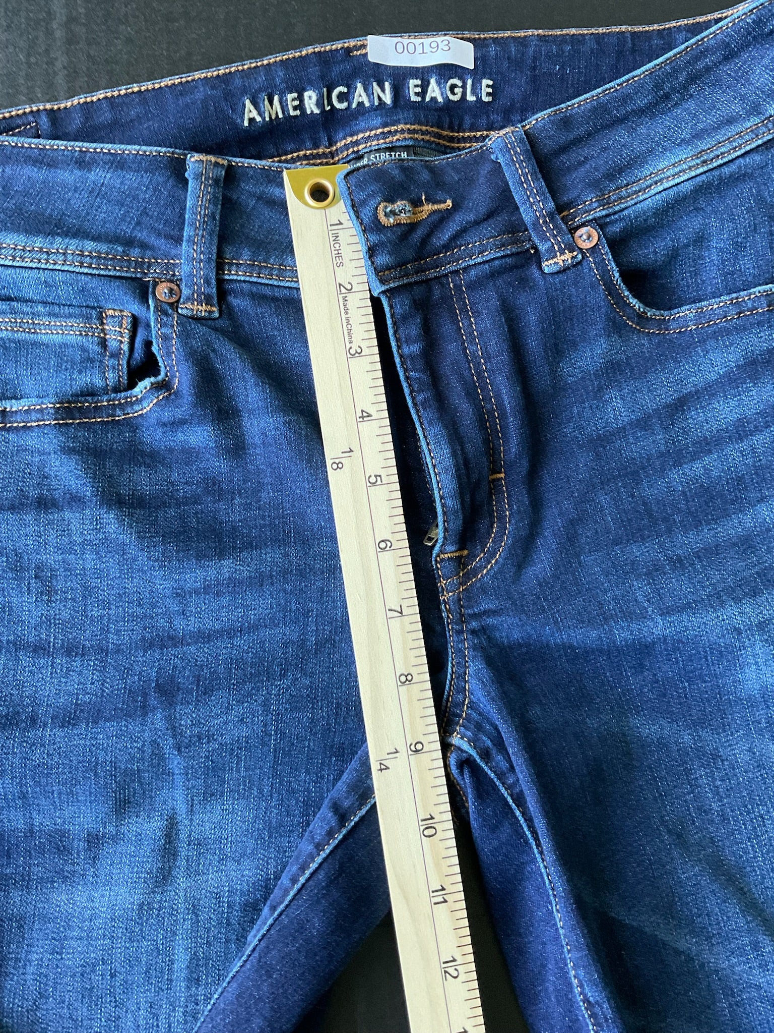 American Eagle Women's Kick Boot Jeans in Dark Blue. Size 10 Regular.