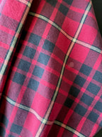 Eddie Bauer Men's Long Sleeve Button Up Red, Black Cream Plaid. Size Large