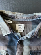 Vans Men's Long Sleeve Button Up Green Black Plaid Shirt. Size Medium
