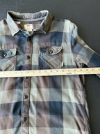 Vans Men's Long Sleeve Button Up Green Black Plaid Shirt. Size Medium