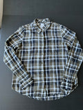 Vans Men's Long Sleeve Button Up Green Black and white Shirt. Size X-Large