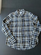 Vans Men's Long Sleeve Button Up Green Black and white Shirt. Size X-Large