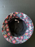 Justice Snoopy Bucket Hat Black Red Print. Size Small Medium