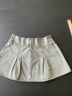 Garage Women's Olive Denim Mini Short Skirt Size P Small Casual Utility Jean