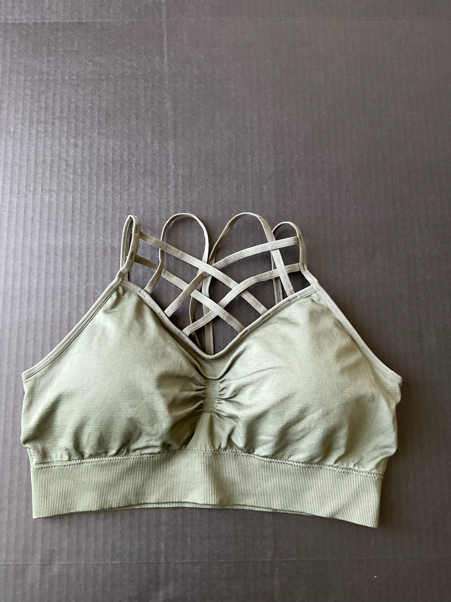 Fornia Women's Sports Top - Olive Green (Size L/XL)