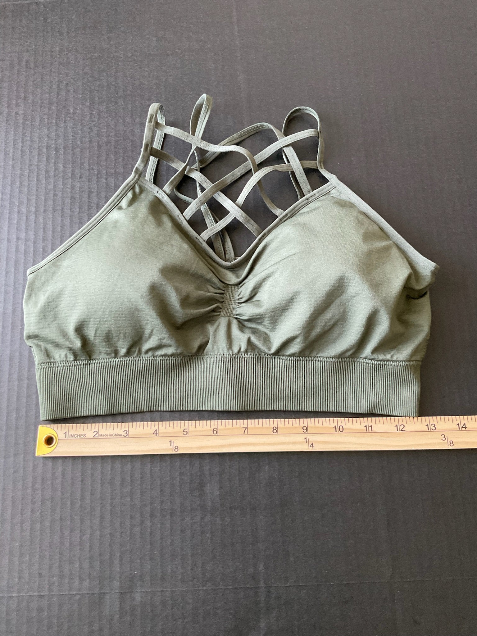 Fornia Women's Sports Top - Olive Green (Size L/XL)