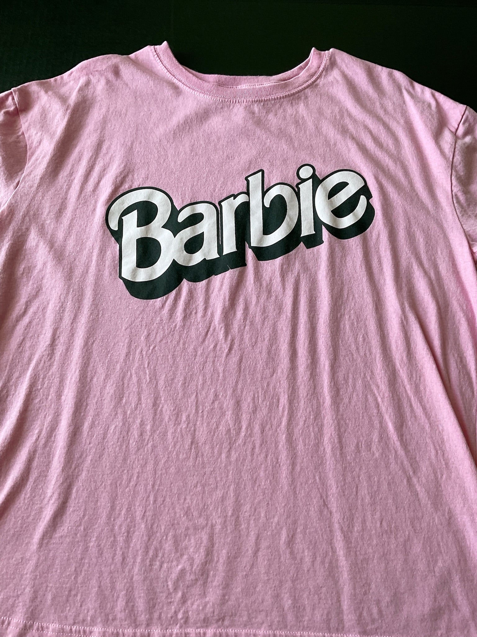 Barbie Pink Graphic T-Shirt (Size Medium)