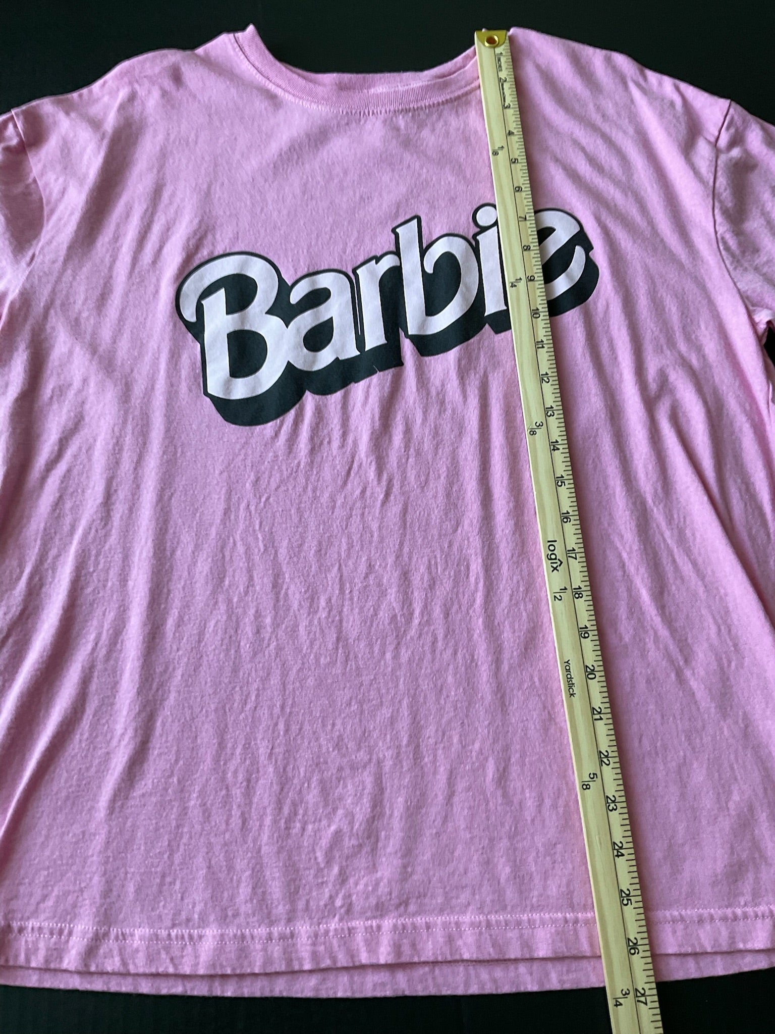 Barbie Pink Graphic T-Shirt (Size Medium)