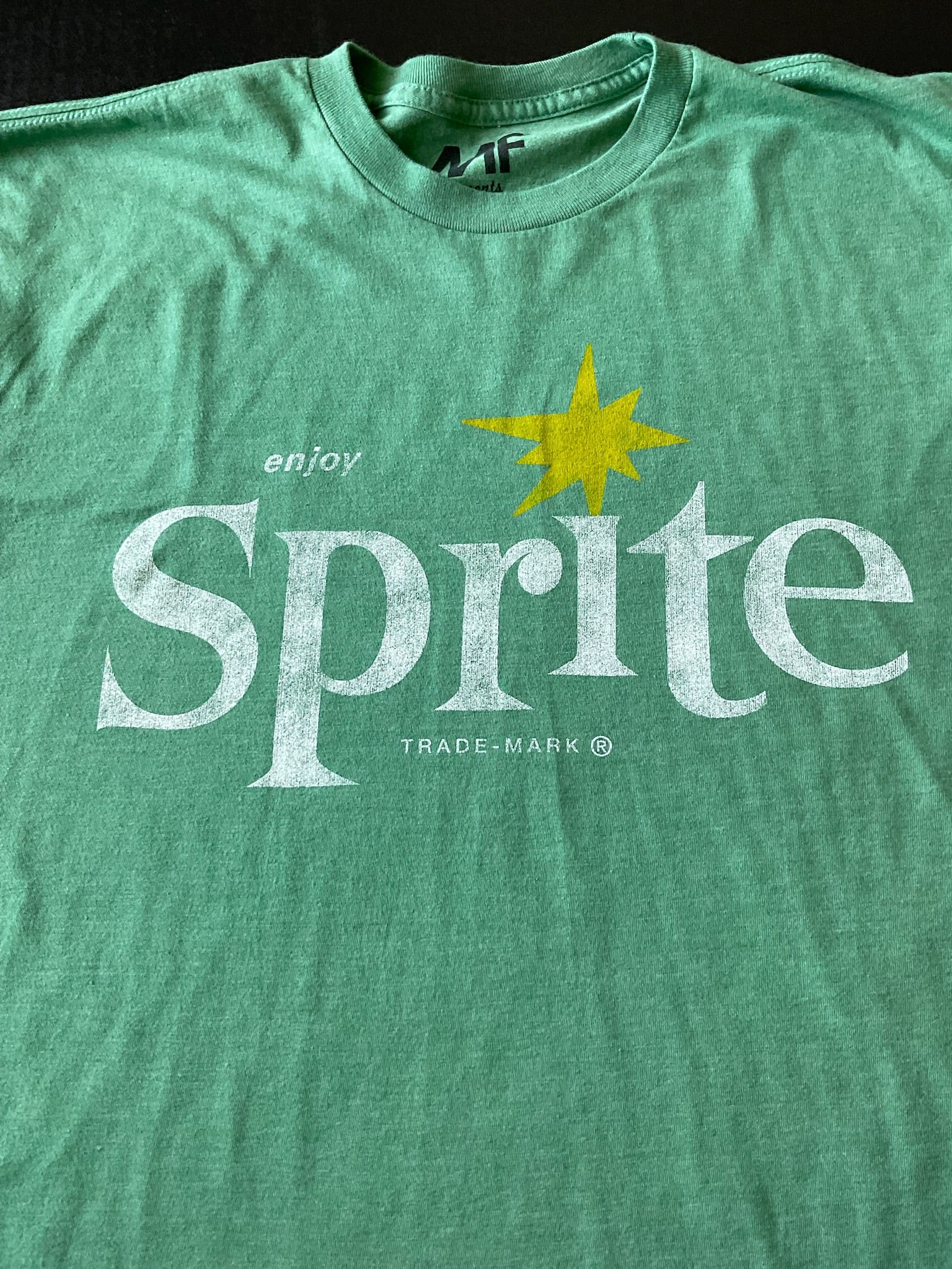 Sprite Screen Printed Green T-Shirt (Size Large)