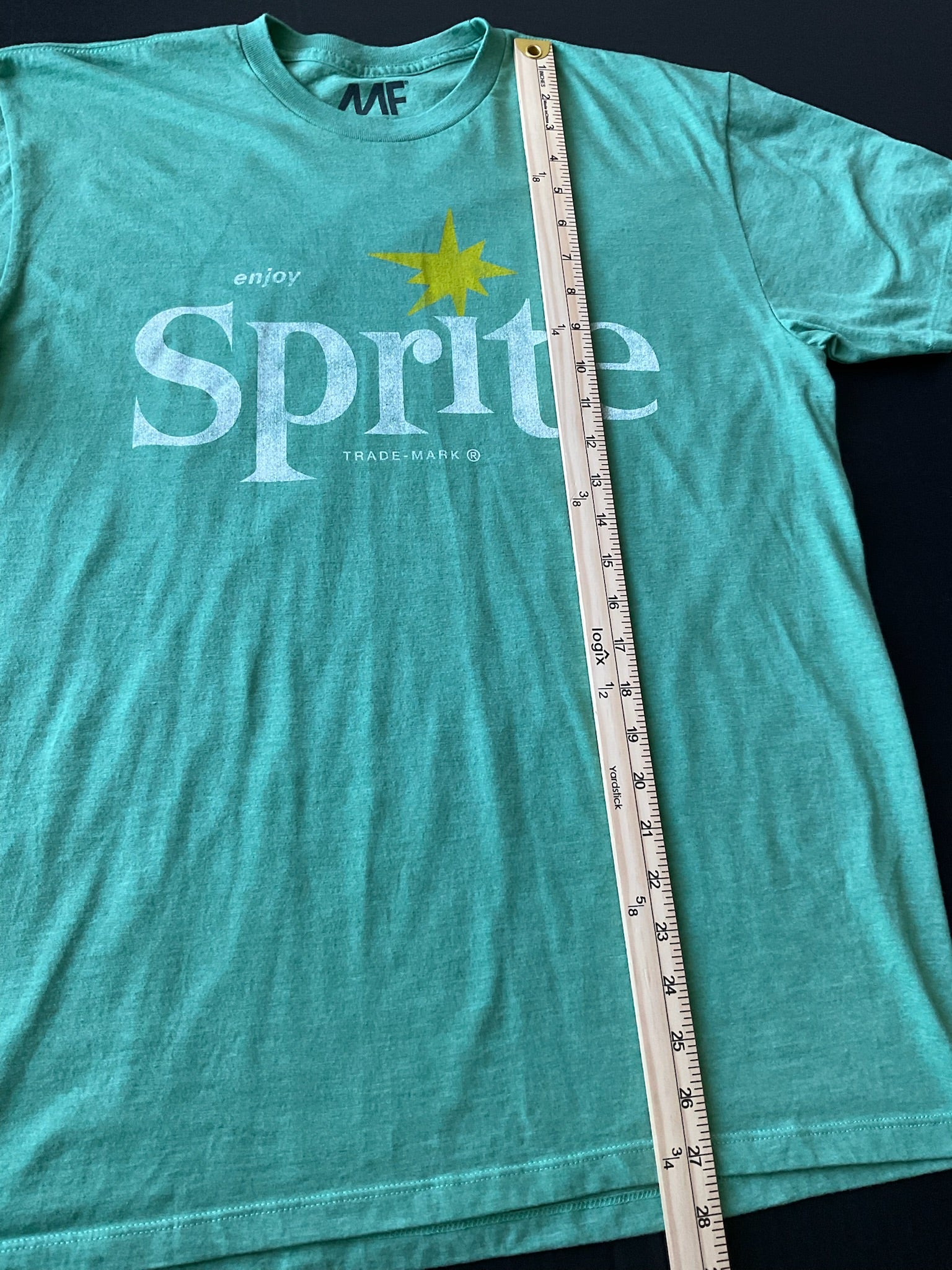 Sprite Screen Printed Green T-Shirt (Size Large)