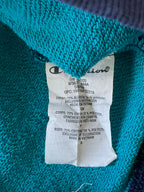 Champion Women's Long Sleeve Hoodie in Turquoise Blue Tie Die Size Small