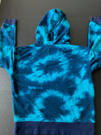 Champion Women's Long Sleeve Hoodie in Turquoise Blue Tie Die Size Small