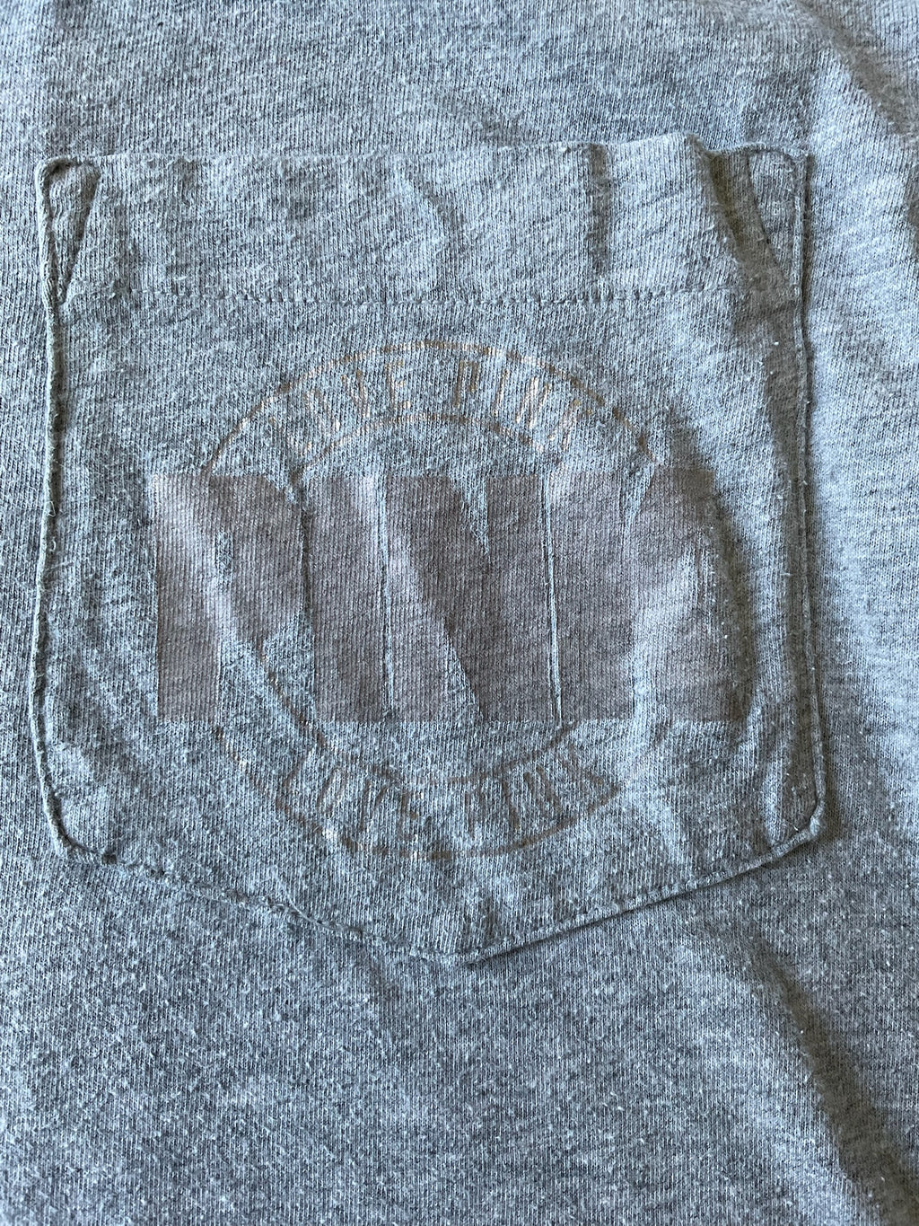 Victoria Secret PINK Women's Campus Crew Short Sleeve Gray T Shirt with Gold Sequins on back. Size Medium.