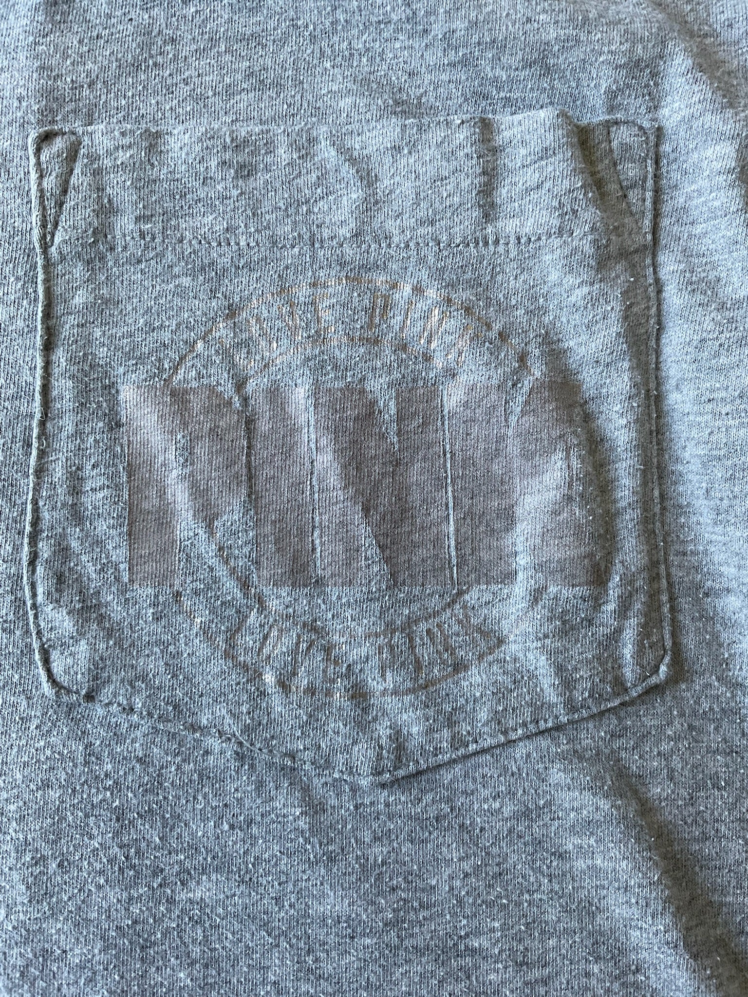 Victoria Secret PINK Women's Campus Crew Short Sleeve Gray T Shirt with Gold Sequins on back. Size Medium.
