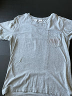 Victoria Secret PINK Women's Campus Crew Short Sleeve Gray T Shirt with Gold Sequins on back. Size Medium.