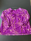 Terra & Sky Women’s Long Sleeve Mesh Floral Blouse. XX Large