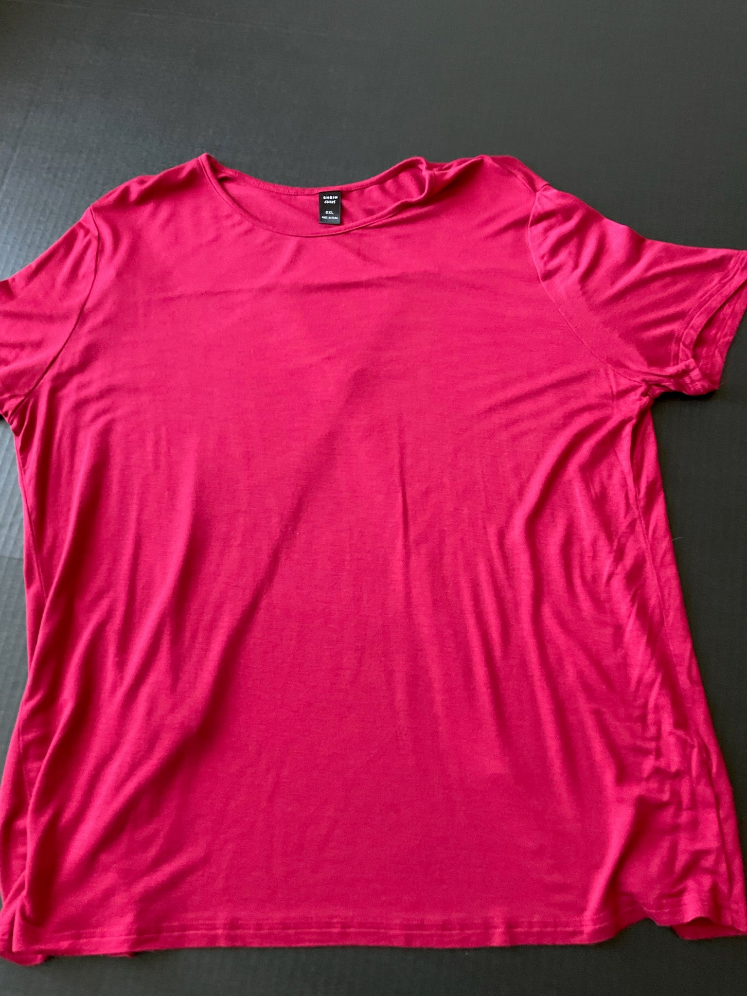 Shein Women's Short Sleeve Red Shirt. Size 0 X Large