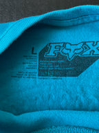 Fox Men's Short Sleeve Crew Printed T Shirt. Size Large. Blue, White Yellow.